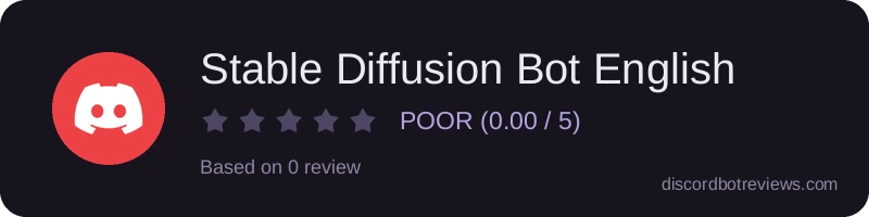 Rating widget preview for Stable Diffusion Bot English