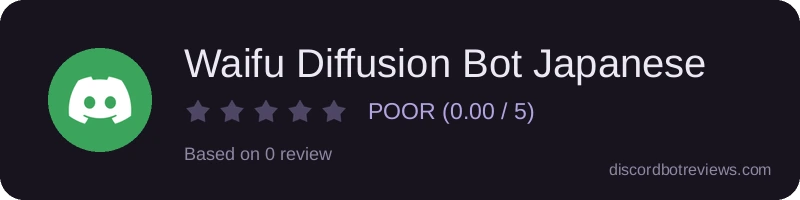 Rating widget preview for Waifu Diffusion Bot Japanese