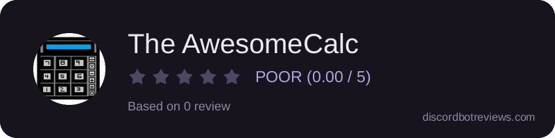 Rating widget preview for The AwesomeCalc