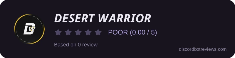 Rating widget preview for 𝘿𝙀𝙎𝙀𝙍𝙏 𝙒𝘼𝙍𝙍𝙄𝙊𝙍