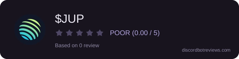 Rating widget preview for $JUP