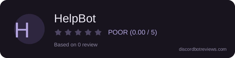 Rating widget preview for HelpBot