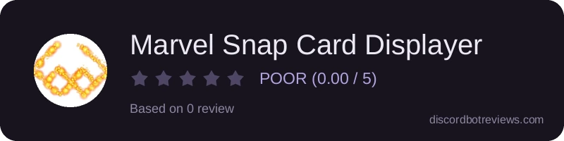 Rating widget preview for Marvel Snap Card Displayer