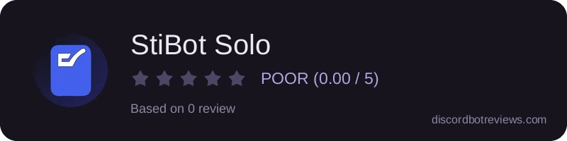 Rating banner for StiBot Solo