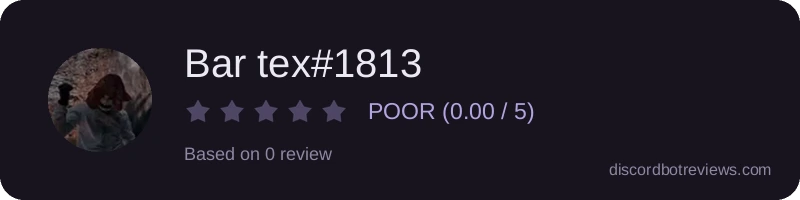 Rating widget preview for Bar tex#1813