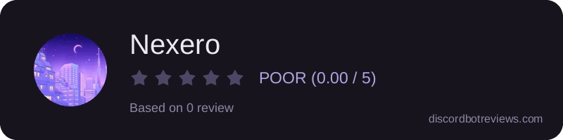 Rating widget preview for Nexero
