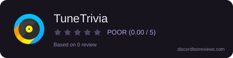 Rating widget preview for TuneTrivia