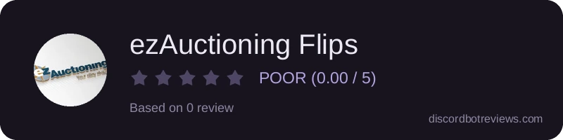 Rating widget preview for ezAuctioning Flips