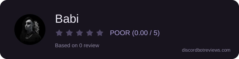 Rating widget preview for Babi