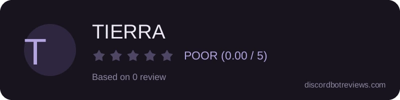 Rating widget preview for TIERRA