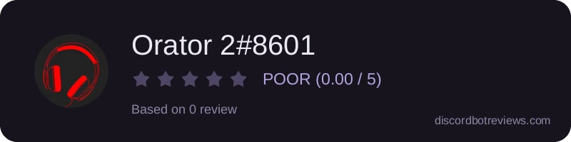 Rating widget preview for Orator 2#8601