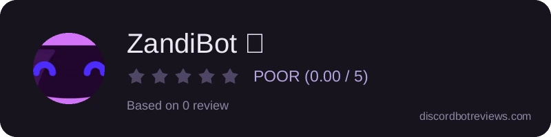 Rating widget preview for ZandiBot 🌸