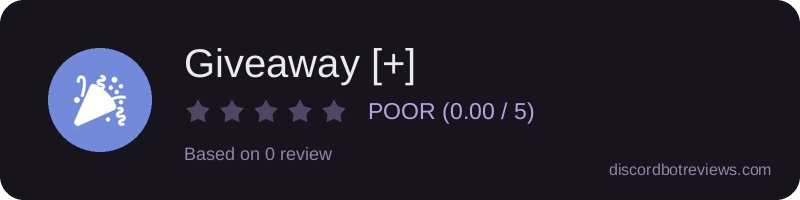 Rating widget preview for Giveaway [+]
