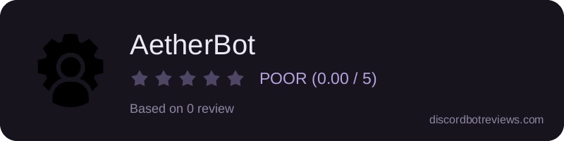 Rating widget preview for AetherBot