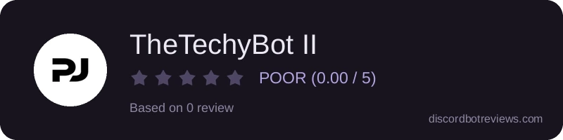 Rating widget preview for TheTechyBot II