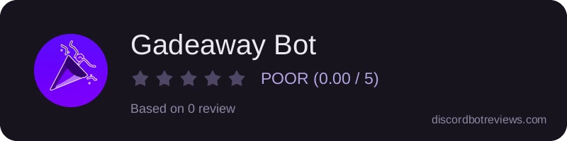 Rating widget preview for Gadeaway Bot