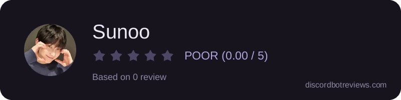 Rating widget preview for Sunoo
