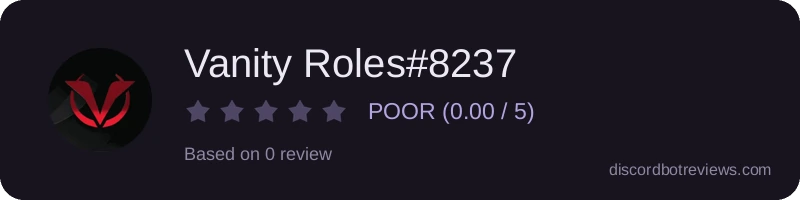 Rating widget preview for Vanity Roles#8237