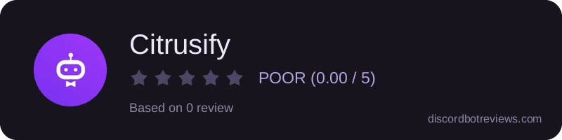 Rating widget preview for Citrusify