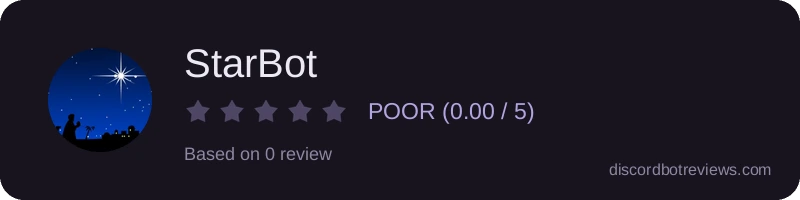 Rating widget preview for StarBot