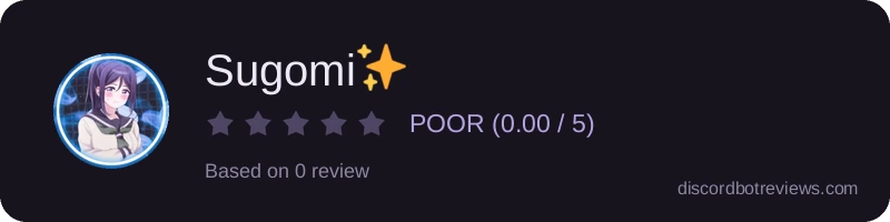 Rating widget preview for Sugomi✨