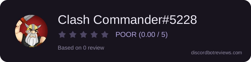 Rating widget preview for Clash Commander#5228