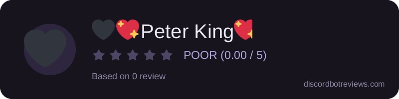 Rating widget preview for 🖤💖Peter King💖🤍