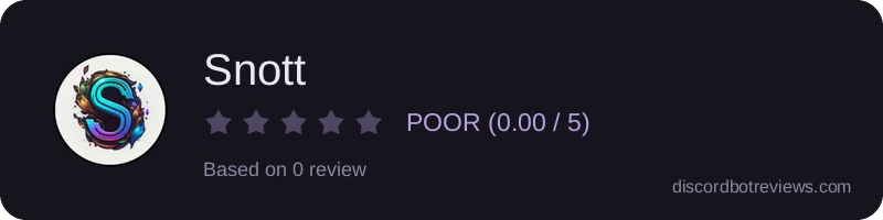 Rating widget preview for Snott