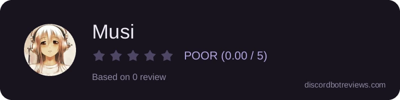 Rating widget preview for Musi