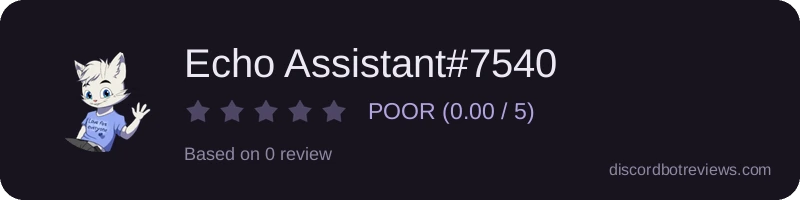 Rating banner for Echo Assistant#7540