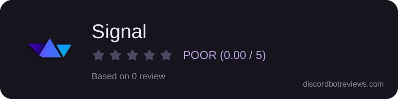 Rating widget preview for Signal