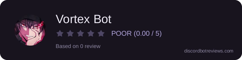 Rating widget preview for Vortex Bot