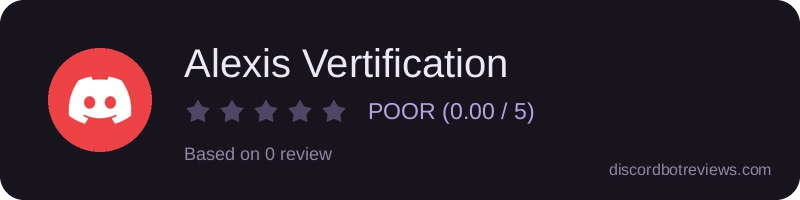 Rating widget preview for Alexis Vertification