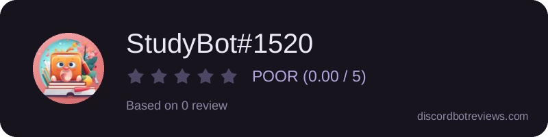 Rating widget preview for StudyBot#1520