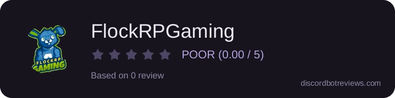 Rating widget preview for FlockRPGaming