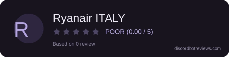 Rating widget preview for Ryanair ITALY