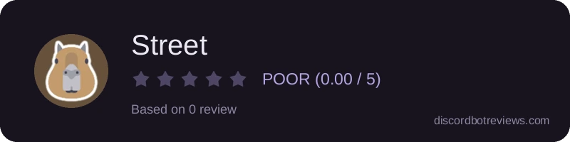 Rating widget preview for Street