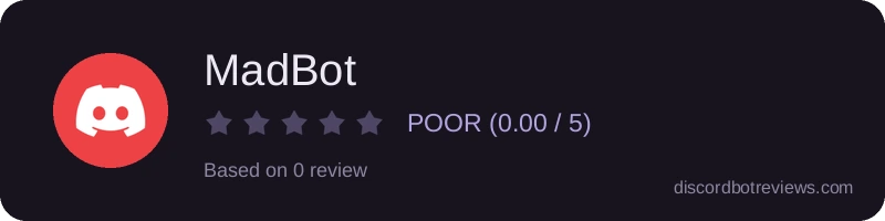 Rating widget preview for MadBot