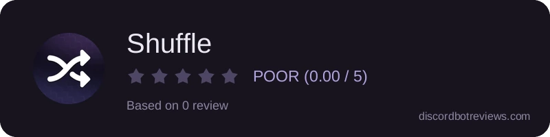 Rating widget preview for Shuffle