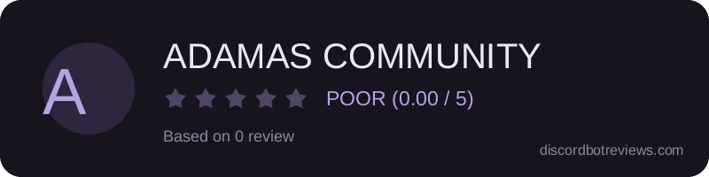 Rating widget preview for ADAMAS COMMUNITY