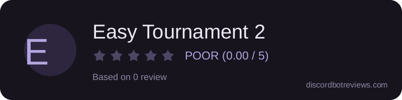 Rating widget preview for Easy Tournament 2