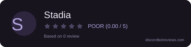Rating widget preview for Stadia