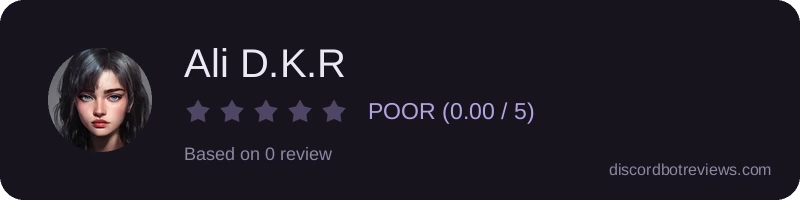 Rating widget preview for Ali D.K.R