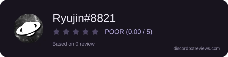 Rating widget preview for Ryujin#8821