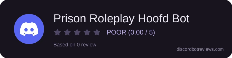 Rating widget preview for Prison Roleplay Hoofd Bot