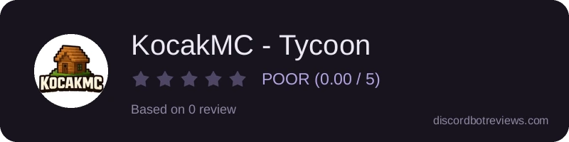 Rating widget preview for KocakMC - Tycoon
