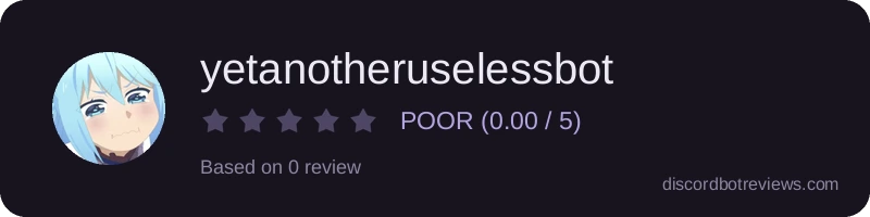 Rating widget preview for yetanotheruselessbot