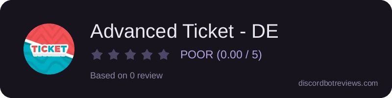 Rating widget preview for Advanced Ticket - DE