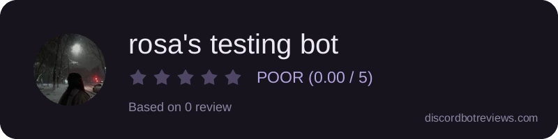 Rating widget preview for rosa's testing bot