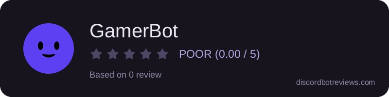 Rating widget preview for GamerBot